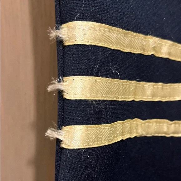 Navy Blue Sailor Dress with Gold Accents - Picture 2 of 10